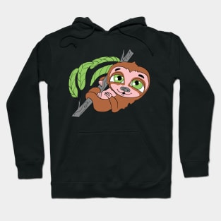 Funny Cute Hanging Relaxed Sloth Hoodie